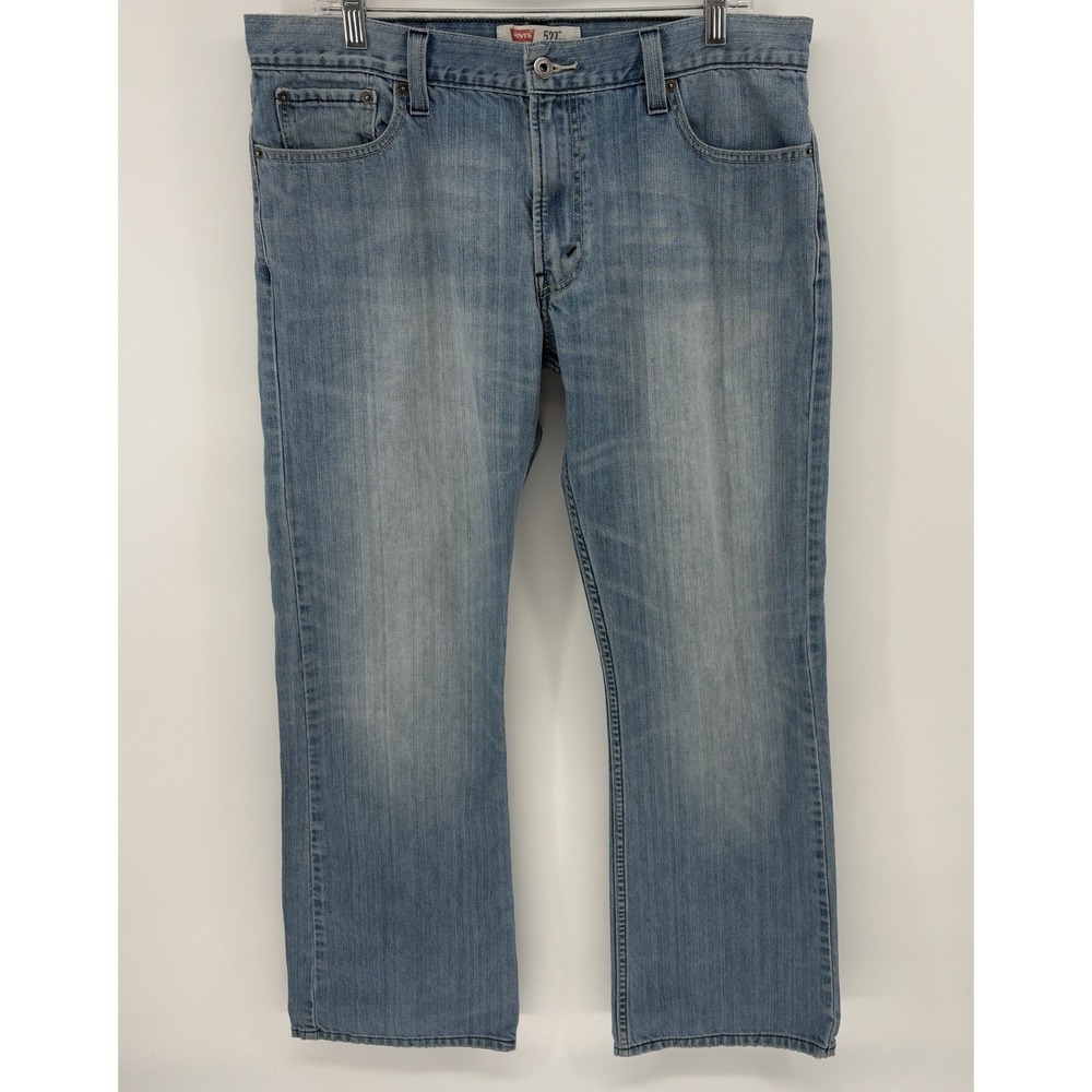 Levi's 527 Low Bootcut Jeans Men 36x32 Light Wash Denim Cotton Blend Y2K